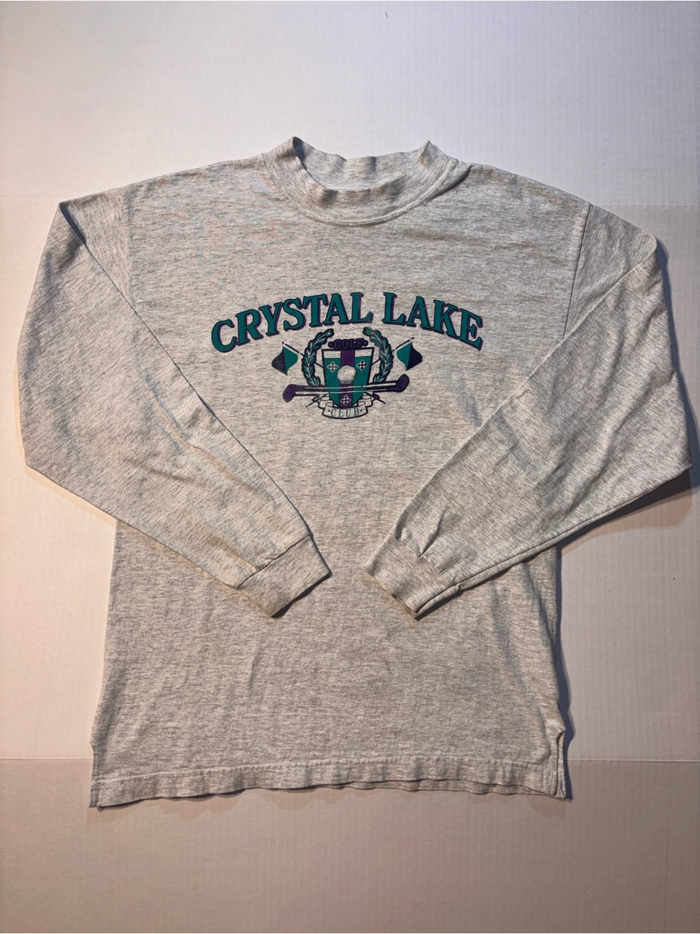 Vtg Gear For Sports Crystal Lake Golf Club 90’s Mock Neck Long Sleeve T-shirt